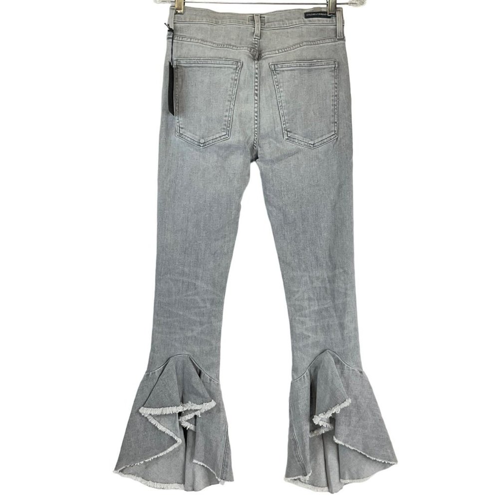 Citizens of Humanity Jeans Womens 27 Gray Drew Flounce High Rise Crop $258 Nwt - Picture 3 of 15